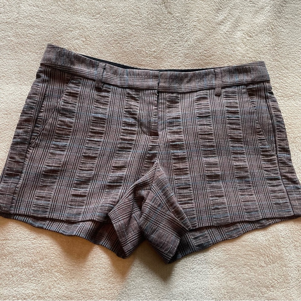Symmetry Textured Stripe Tailored Shorts Gray Size 4